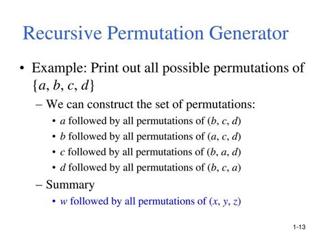 Permutations Generator .